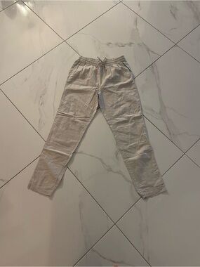 H&M Light Beige Linen Blend Pant